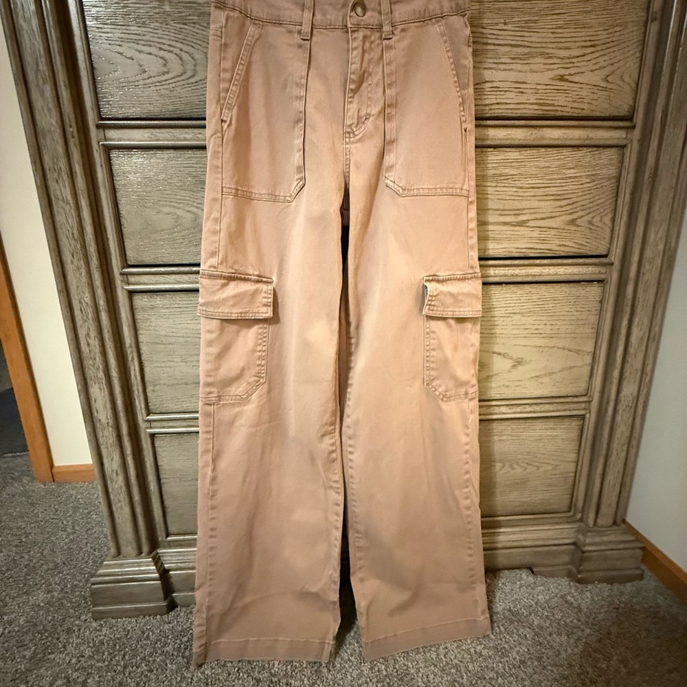 Wild Fable Tan Wide Leg Cargo Jeans